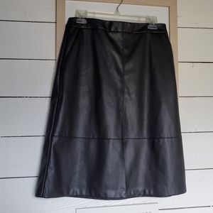 A New Day Vegan Leather Midi Skirt w Pockets!